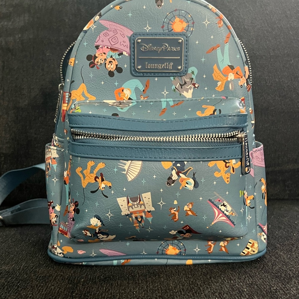 Disney Parks x Loungefly Blue Character Print Backpack
